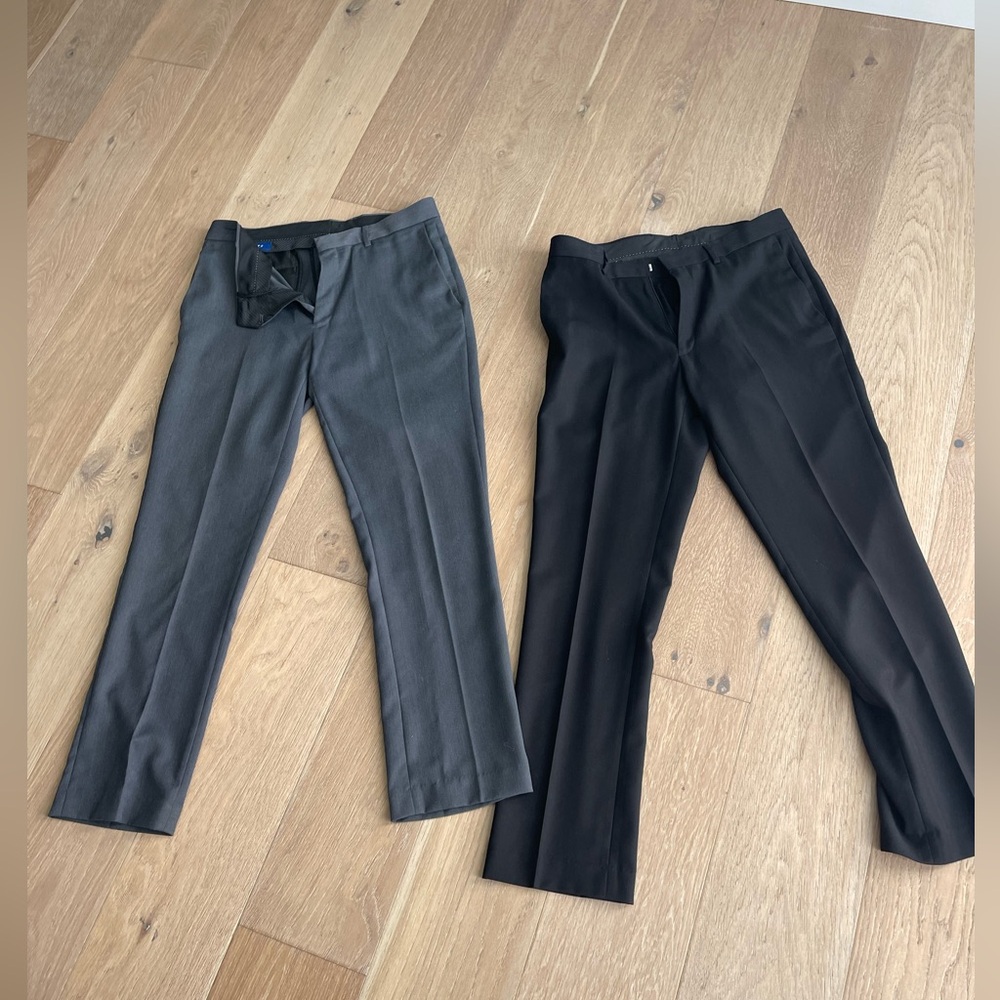 Apt. 9 Men's Charcoal and Black Dress Pants